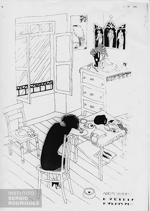 Photocopy of an illustration made by Roberto Rodrigues for the Para Todos Magazine, in 1929.