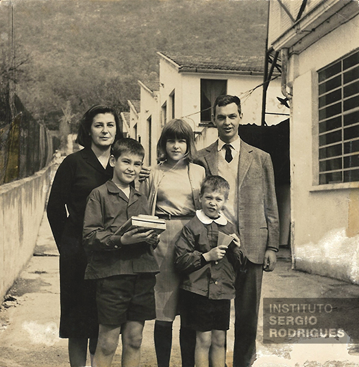 From right to left, Carlo Hauner, Franca Hauner and their kids, in Brescia, Italy, in the 1960s.