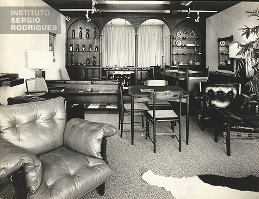 Interior of the Oca Furniture Store, in Carmel - California, United States, dated between 1965 and 1968, when the store operated.