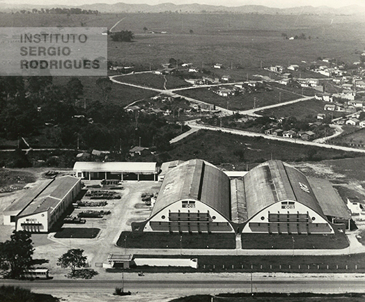 Aerial view of the Oca furniture factory, in Jacareí, São Paulo, in 1965.