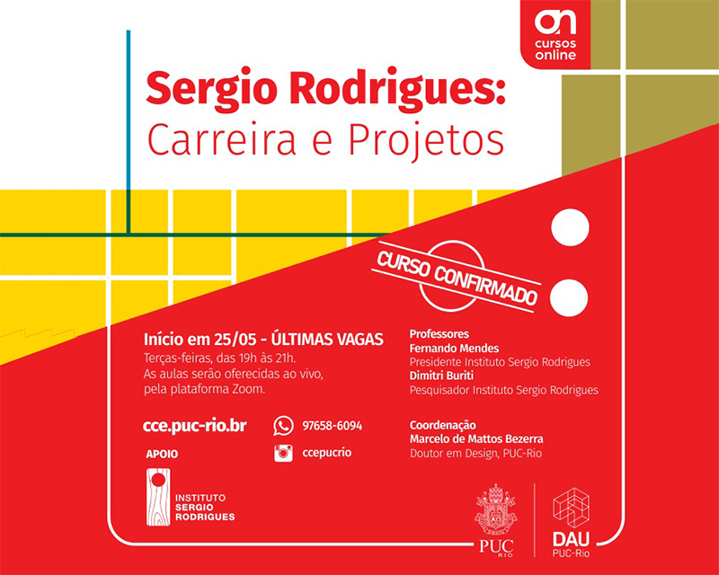 Course on Sergio Rodrigues' career and projects at PUC-Rio