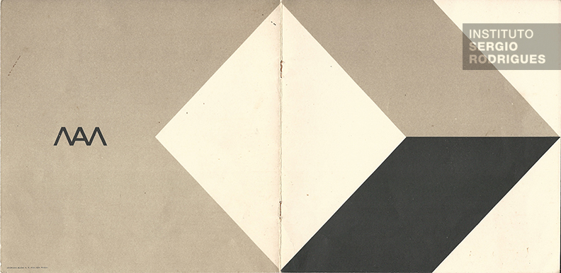 Capa do catálogo da exposição “Casa individual pré-fabricada” realizada em março de 1960 no Museu de Arte Moderna (MAM-RJ) | Imagem: Acervo Instituto Sergio Rodrigues