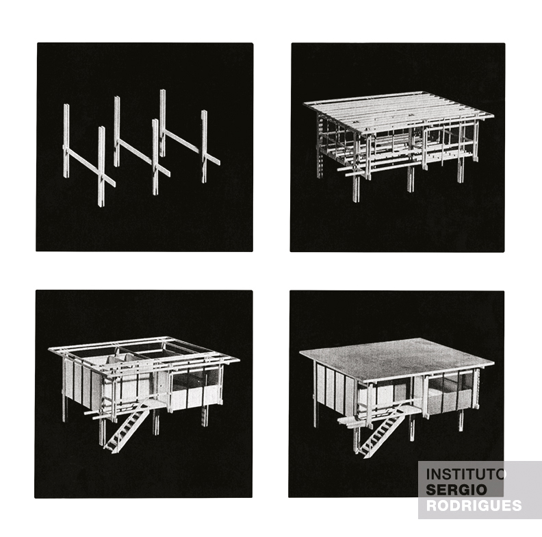 catálogo da exposição “Casa individual pré-fabricada” realizada em março de 1960 no Museu de Arte Moderna (MAM-RJ) | Imagem: Acervo Instituto Sergio Rodrigues